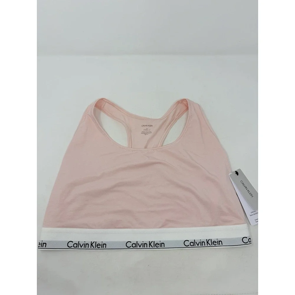Calvin Klein Womens Plus Size 2X Modern Cotton Unlined Bralette QF5116 Pink 1316